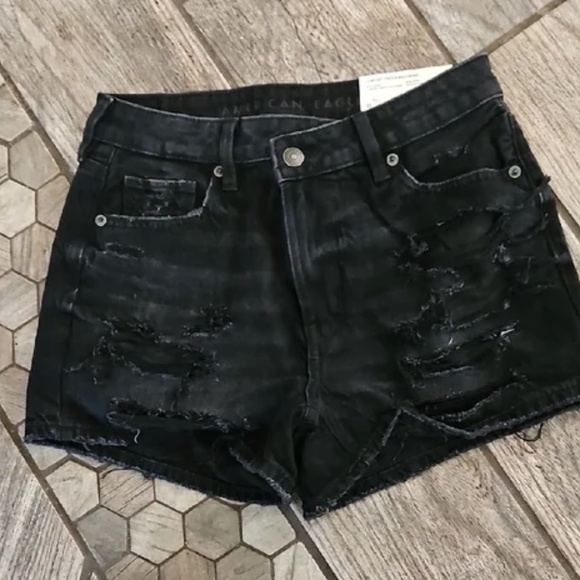 NEW AE Denim Mom Short in Black - size16 - Picture 5 of 5